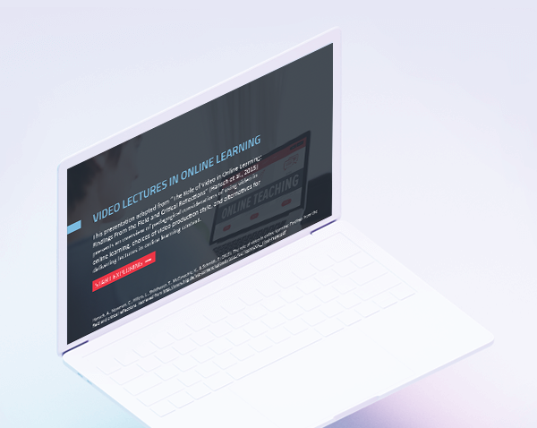 Video lectures in online learning